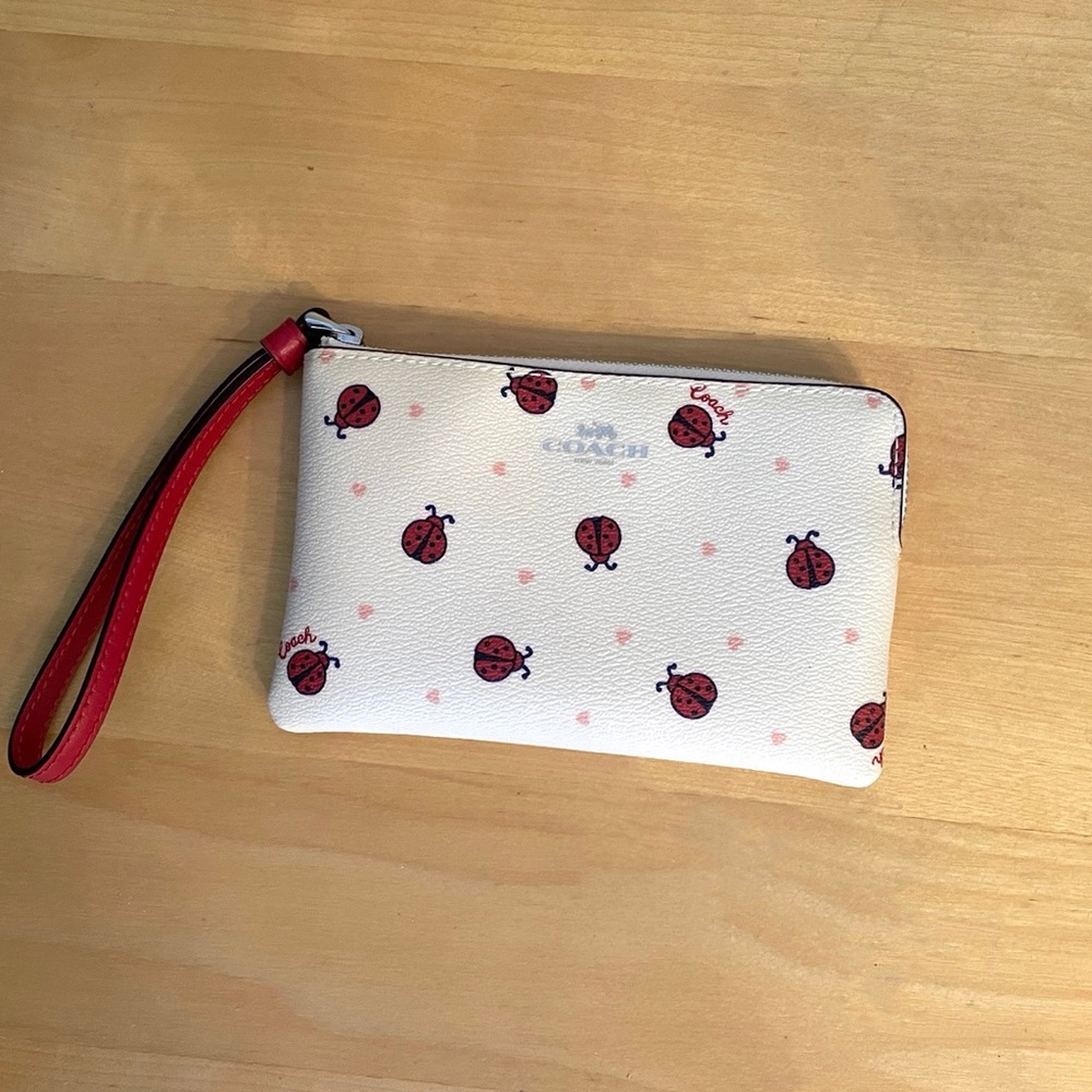 Coach Ladybug Zip Wristlet